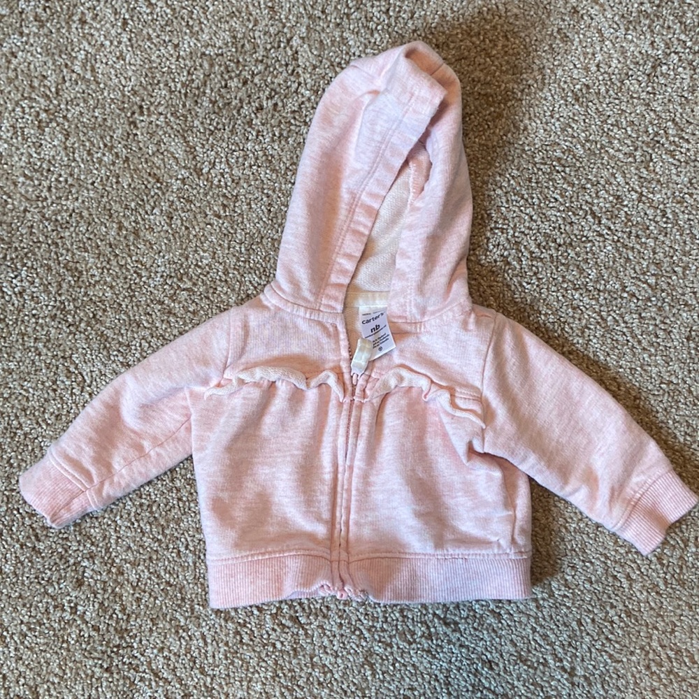 Carters NB Zip Up Hoodie